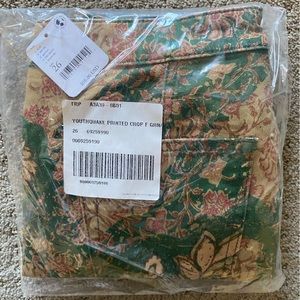 Youthquake Crop Flare Jeans from Free People, Size 26, Color: Green, Never Worn